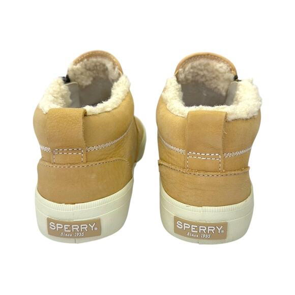 Sperry Women's Crest Side Zip Cozy Sneaker Boot Size 6.5 Khaki Suede STS87905 - Picture 7 of 11